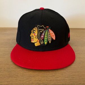 CHICAGO BLACKHAWKS New Era Fitted Hat 7 1/4
